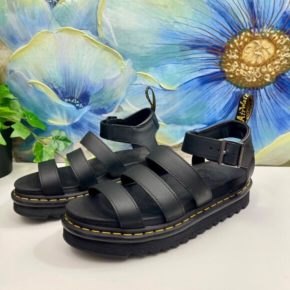 Dr. Martens Women's Blaire Platform Gladiator Sandal in Black Size 9 - Picture 6 of 12
